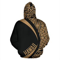 Kanaka Polynesian Zip up Hoodie Tribal Circle Style Golden Color - Polynesian Pride
