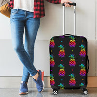 Colorful Pineapple Luggage Covers White - Polynesian Pride