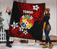 Mate Ma'a Tonga Rugby Premium Quilt Polynesian Unique Vibes - Red - Polynesian Pride