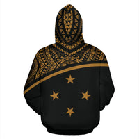 Kosrae All Over Zip up Hoodie Micronesia Curve Gold Style - Polynesian Pride