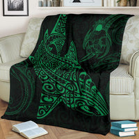 Shark Polynesian Blanket - Polynesian Tattoo Green - Polynesian Pride