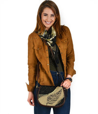 Paua Shell, Maori Silver Fern Saddle Bag - Polynesian Pride