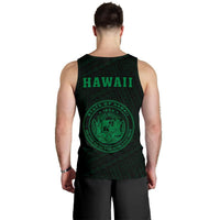 Hawaii Kakau Polynesian Coat Of Arms Men's Tank Top - Green - Polynesian Pride