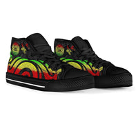 American Samoa High Top Shoes - Reggae Tentacle Turtle - Polynesian Pride
