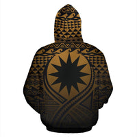 Nauru All Over Zip up Hoodie Lift up Gold - Polynesian Pride