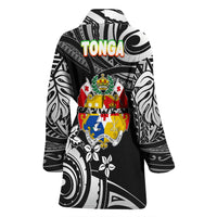 Mate Ma'a Tonga Rugby Women's Bath Robe Polynesian Unique Vibes - Black - Polynesian Pride