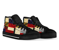 Polynesian High Top Shoes - Design Retro Patchwork - Polynesian Pride
