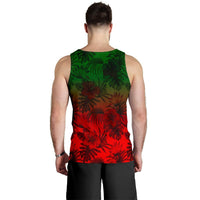 Polynesian Men's Tank Top - Red Hibiscus Patterns - Polynesian Pride
