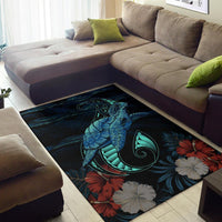 Hawaii Polynesian Honu Sea Hibiscus Rug - Polynesian Pride