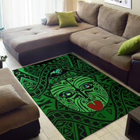 Integrity Maori Ta Moko New Zealand Area Rug Kiwi and Paua Green - Polynesian Pride