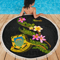 Tuvalu Beach Blanket - Plumeria Tribal - Polynesian Pride