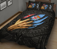 Fiji Personalised Quilt Bed Set - Fiji In Me (Black) - Polynesian Pride