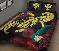 Hawaii Turtle Polynesian Tropical Quilt Bed Set - Ghia Style Yellow - Polynesian Pride