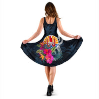 Tahiti Polynesian Midi Dress - Tropical Flower - Polynesian Pride