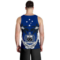 Samoa Polynesian Coconut Men's Tank Top (Blue) A02 - Polynesian Pride