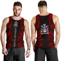 Norfolk Island Men Tank Top - Polynesian Tattoo Red - Polynesian Pride
