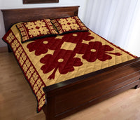 Hawaiian Quilt Pattern Petal Heart Quilt Bed Set - Polynesian Pride
