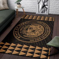 Kakau Seal Of Hawaii Polynesian - Gold Rug - Polynesian Pride