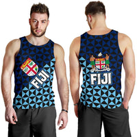 Fiji Polynesian Men's Tank Top Coat Of Arms Th5 - Polynesian Pride