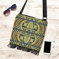 Polynesian Tribal Crossbody Boho Handbag Yellow - Polynesian Pride