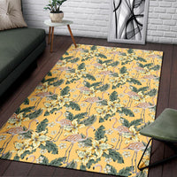 Tropical Flamingo Yellow Rug - Polynesian Pride
