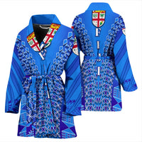 Fiji Drua Women Bath Robe Tapa - Polynesian Pride
