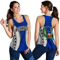 Pohnpei Special Women's Racerback Tank Top A0 Blue - Polynesian Pride