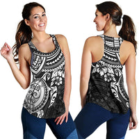 Cook Islands Polynesian Racerback Tank (Women) - White Turtle - Polynesian Pride