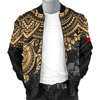 Tonga Polynesian Bomber Jacket (Men) - Golden Turtle - Polynesian Pride