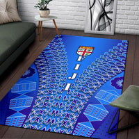 Fiji Drua Area Rug Tapa - Polynesian Pride