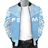 Federated States Of Micronesia Flag Polynesian Chief Men's Bomber Jacket - Polynesian Pride