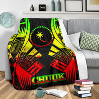 Chuuk States Premium Blanket - Reggae Tattoo Style - Polynesian Pride