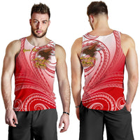 American Samoa Polynesian Custom Personalised Personalized Mne's Tank Top - Bald Eagle (Red) - Polynesian Pride