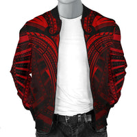 Micronesia Tattoo Men's Bomber Jacket (Red) - Polynesian Pride