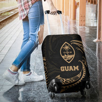 Guam Polynesian Luggage Covers - Gold Tribal Wave - Polynesian Pride
