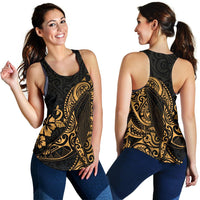 Polynesian Hawaii Women's Racerback Tank - Polynesian Golden Humpback Whale - Polynesian Pride