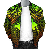 Polynesian Papua New Guinea Men's Bomber Jacket - Reggae Vintage Polynesian Patterns - Polynesian Pride