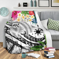 The Philippines Premium Blanket - Summer Plumeria (White) - Polynesian Pride