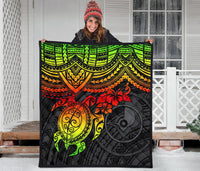Yap Polynesian Premium Quilt - Reggae Turtle - Polynesian Pride