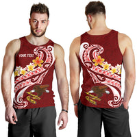 American Samoa Custom Personalised Men's Tank Top - AS Seal Polynesian Patterns Plumeria - Polynesian Pride
