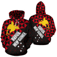 Papua New Guinea Hoodies Papua New Guinea Flag Unisex Black - Polynesian Pride