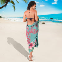 Hawaii Tropical Hibiscus Turtle Mint Style - Sarong AH - Polynesian Pride