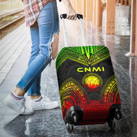 Northern Mariana Islands Polynesian Chief Luggage Cover - Reggae Version - Polynesian Pride
