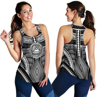 Polynesian Racerback Tanks - American Samoa Coat Of Arm With Poly Patterns - Polynesian Pride