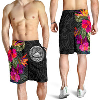American Samoa All Over Print Men's Shorts - Polynesian Hibiscus Pattern - Polynesian Pride