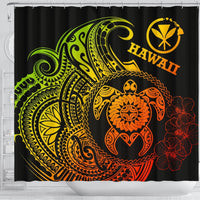 Hawaii Polynesian Shower Curtain - Vintage Polynesian Turtle (Reggae) - Polynesian Pride