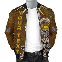 Samoa Custom Personalised Men's Bomber Jackets - Polynesian Boar Tusk - Polynesian Pride
