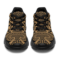 Polynesian Kakau Turtle Gold Chunky Sneakers - Polynesian Pride