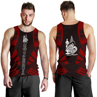 New Caledonia Men Tank Top - Polynesian Tattoo Red - Polynesian Pride