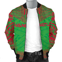 Vanuatu Flag Polynesian Chief Men's Bomber Jacket - Polynesian Pride